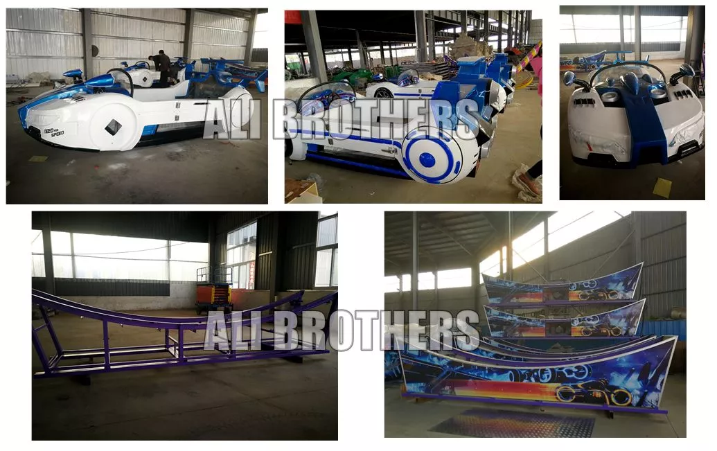 Playground equipment amusement  park  Portable mobile Flying Car With Trailer for sale