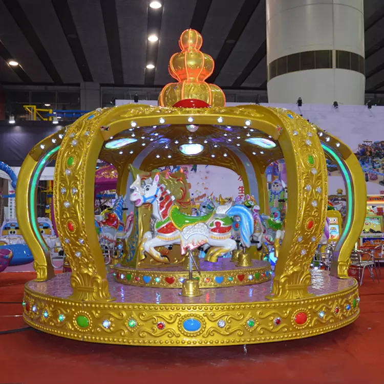 amusement park children equipment 12 seats crown carousel for sale