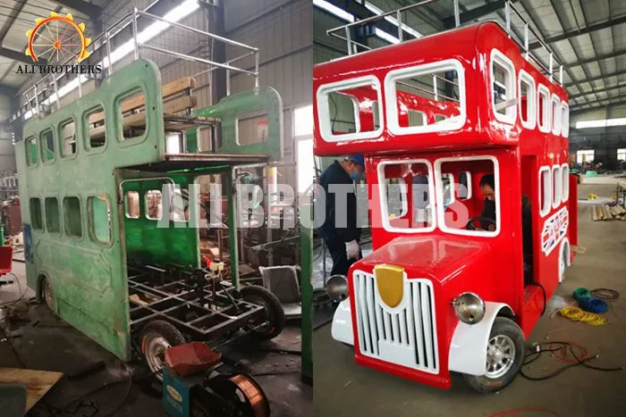 New design outdoor playground battery tourist bus ride London bus  ride for sale