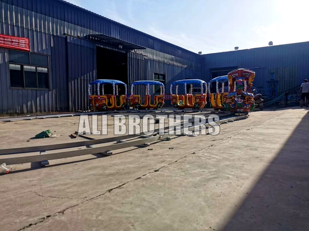 kids outdoor amusement park pirate track train children mini track train for sale