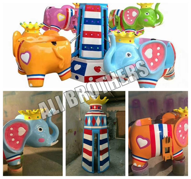 children children flying elephant ride kids mini rotating plane ride for sale