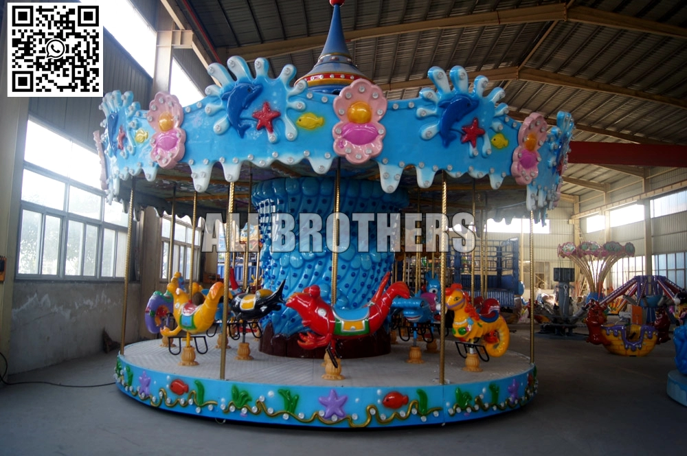 outdoor park amusement ocean carousel ride merry go round for sale
