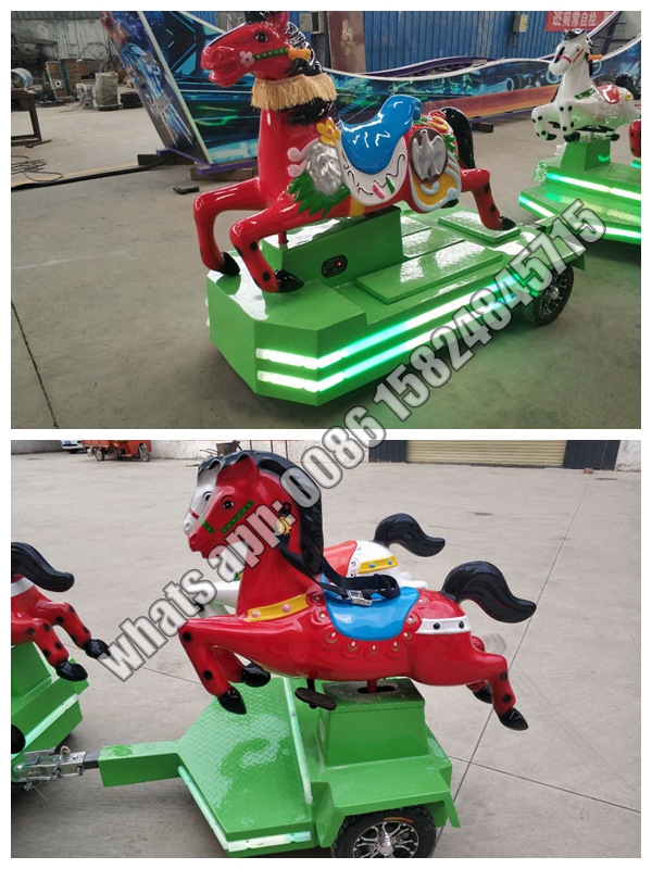 shopping mall outdoor park kids horse trackless train for sale