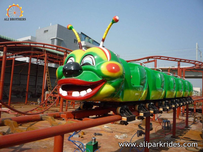 Outdoor sliding worm roller coaster rides for sale