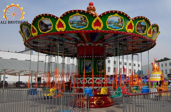 amusement park flying chair ride installation